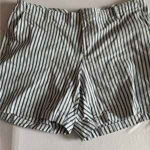 Lands' End Navy and White Striped Women's Shorts